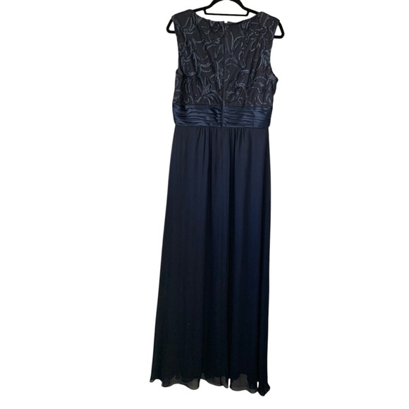 Jessica Howard Formal Gown Maxi‎ Dress Sleeveless Navy Blue Size 12 - Picture 2 of 10